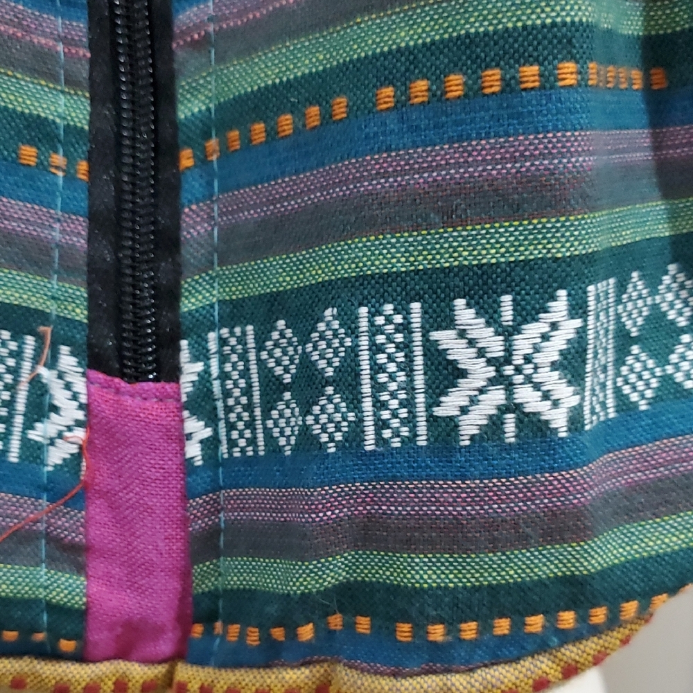 Colorful Bunny Rabbit Backpack Artisan Handmade Sustainable Mission Rafi Nova - Picture 11 of 15